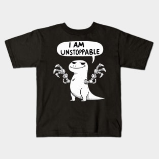 I am Unstoppable Arms T-Rex Dino Kids T-Shirt